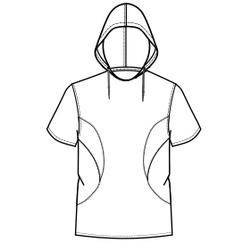 Fashion sewing patterns for MEN T-Shirts Hood T-Shirt 753